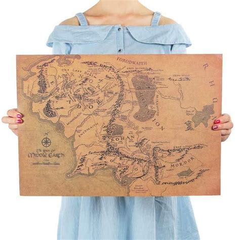 👉 A Map of Middle-Earth Vintage Poster (51x35.5cm) 👈 Get It Now For Just $7.19 With Free ...