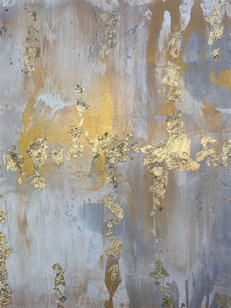 Silver to Gold Abstract Painting Gold Art Abstract Painting - Etsy Israel