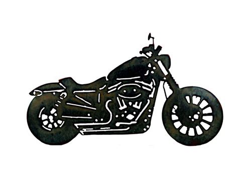 SMW0088 Custom Metal Motorcycle Wall Art Night Rider - Sunriver Metal Works