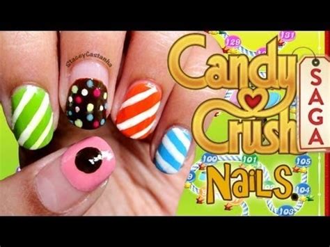 Candy Crush inspired nails | Tutorial | StaceysNailCandies Video ...