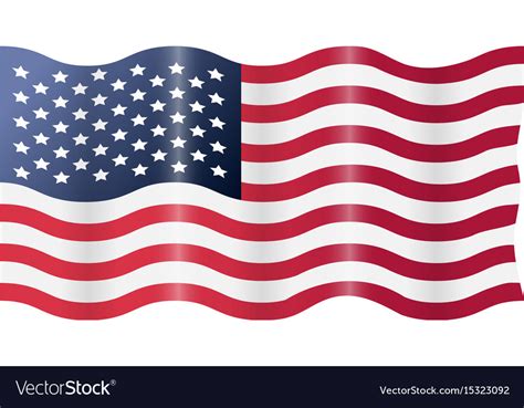 Usa american flag waving Royalty Free Vector Image