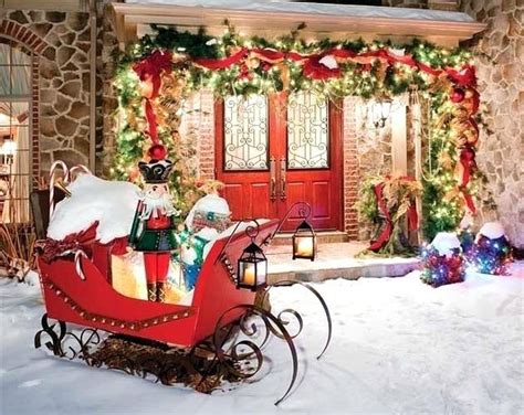 Lighted Santa And Sleigh Christmas Outdoor Decoration | The Cake Boutique