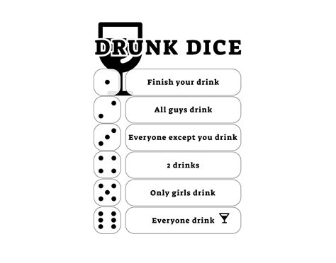 Drunk Dice SVG / Drinking Games for Adults / Print on Anything - Etsy