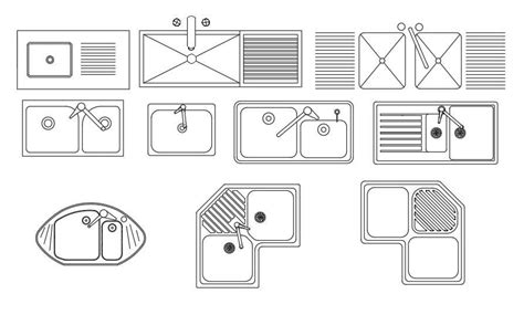 Under Mount Kitchen Sink Blocks AutoCAD File - Cadbull