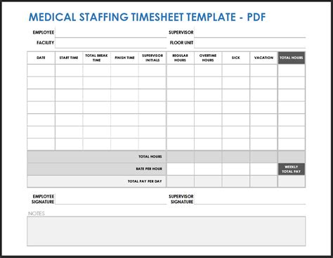 Free PDF Timesheet and Time Card Templates | Smartsheet