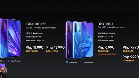 Realme 5 and 5 Pro Official PH Prices Are P6,990 and P11,990, respectively