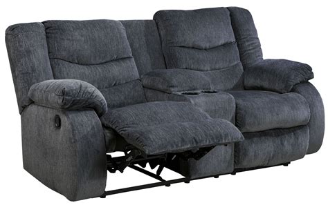 Garek Blue Double Reclining Loveseat with Console from Ashley (9200194 ...