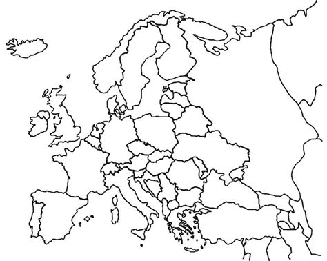 Europe Continent Coloring Page | Europe map, Coloring pages, Coloring pages for teenagers