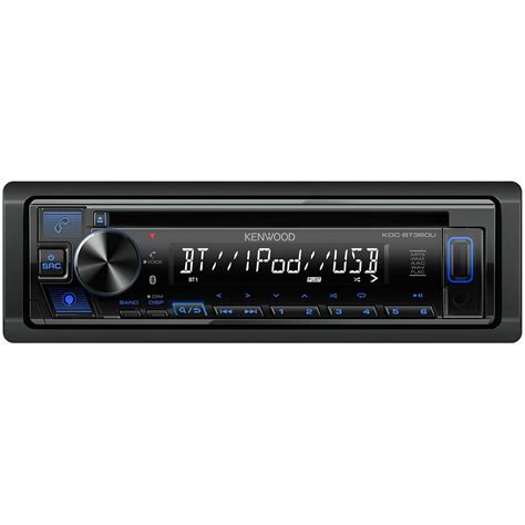 Kenwood KDC-BT360U Single Din Car Stereo CD Receiver, w/Front USB, AM/FM Radio, Bluetooth Audio ...