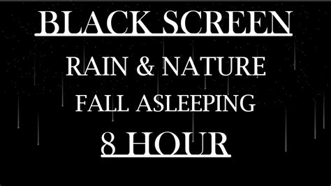 Black Screen Rain and Nature Sounds, Fall Asleep, Water Noise, Deep Sound ,For Study, Meditation ...