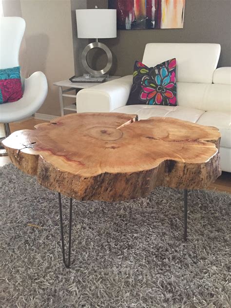 wood stump coffee table diy - Marget Archuleta