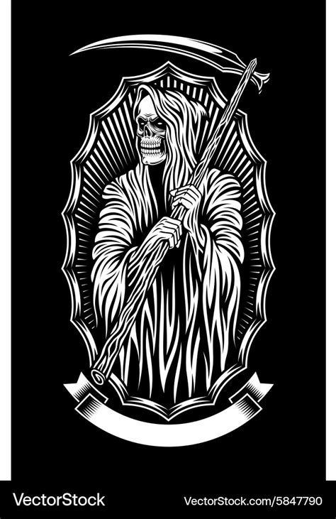 Grim reaper art Royalty Free Vector Image - VectorStock