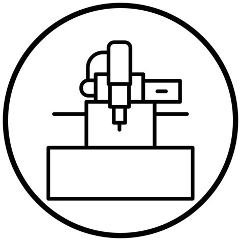 Cnc Machine Icon Style 9484664 Vector Art at Vecteezy