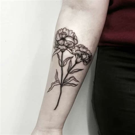 160+ Best Carnation Flower Tattoo Designs With Meanings (2019) | Tattoo ...