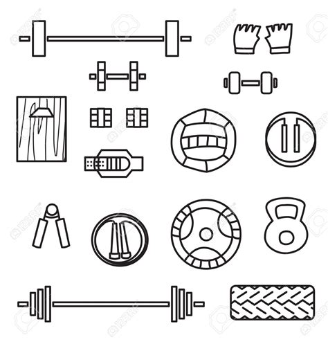 Gym Equipment Drawing at GetDrawings | Free download