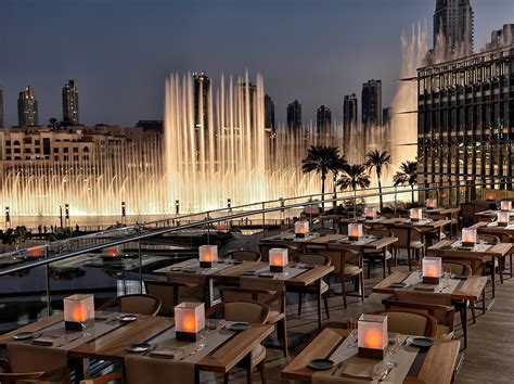 Armani Hotel Dubai – Burj Khalifa, Dubai, UAE – Fountain View Dining Patio – TRAVOH