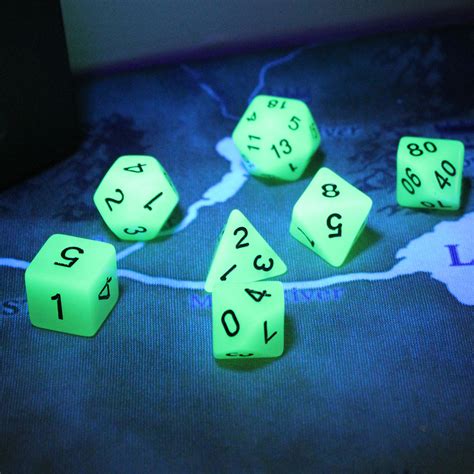 Glow in the Dark Green Dice Set – Dice Dungeons