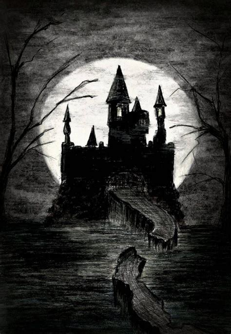 castle by DariaKuznetsova | Halloween painting, Castle drawing, Gothic castle