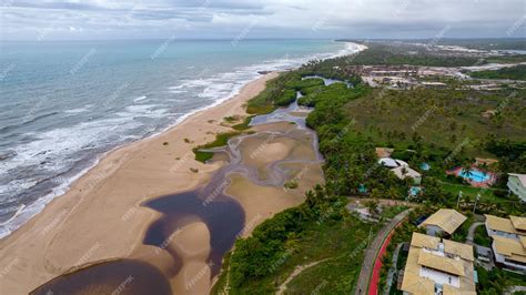 Premium Photo | Aerial view of imbassai beach, bahia, brazil. beautiful ...