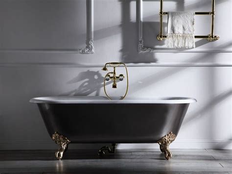 Black Bathtubs for Modern Bathroom Ideas with Freestanding Installation