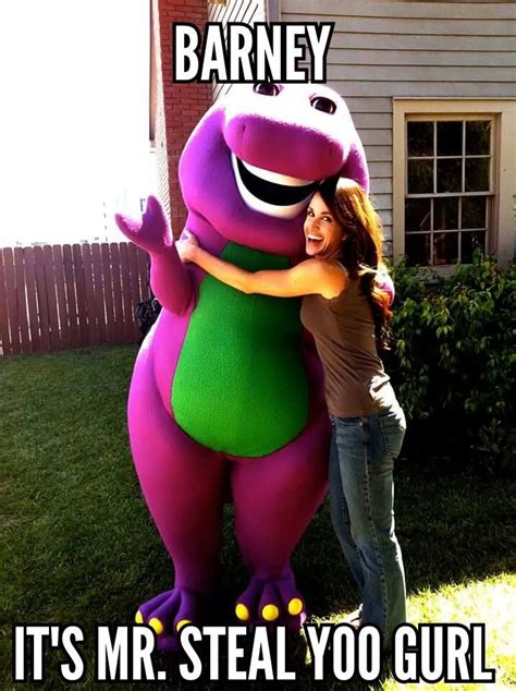 Drake and Trey Songz, got nothing on Barney ! Mr Steal Your Girl | Barney the dinosaurs, Barney ...