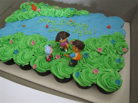 Dora/diego Cupcake Cake - CakeCentral.com