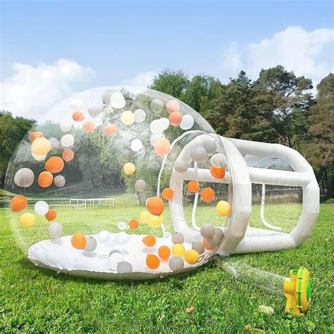 10FT Inflatable Bubble House, Commercial Grade Transparent Bubble Tent with Air Blower for ...