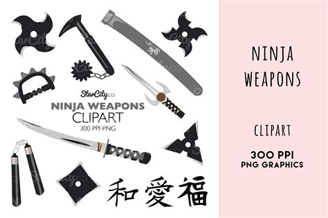 Ninja Weapons Clipart