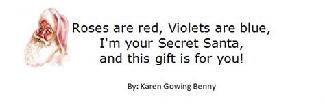 Secret Santa Poems, Clever Sayings