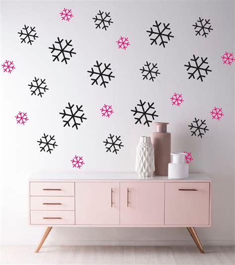 Snowflake Wall Decal Window Vinyl Decals Snowflakes | Etsy