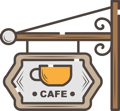 Premium Vector | Cafe Sign Icon