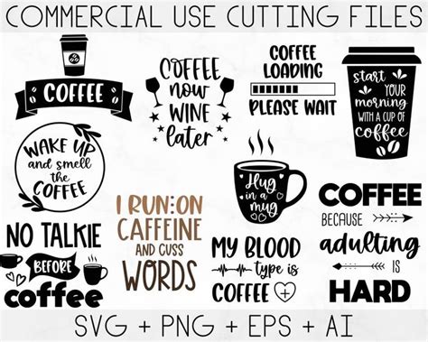 Coffee SVG Bundle Funny Coffee SVG Coffee Quote Svg - Etsy | Coffee ...