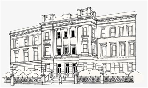 Mansion Drawing Museum Line - House Transparent PNG - 870x476 - Free ...