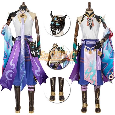 Genshin Impact Xiao Cosplay Costume Suit Top Level