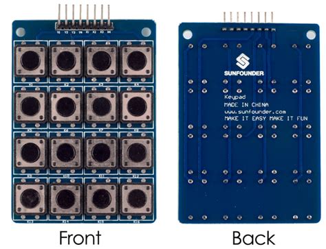 4X4 Matrix Keypad Module - Wiki