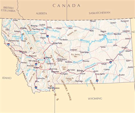 Montana Printable Map