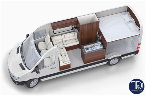 Motorhome 3d, RVs ? Layouts 3D Design studio Tsymbals Design | Custom camper vans, Van ...