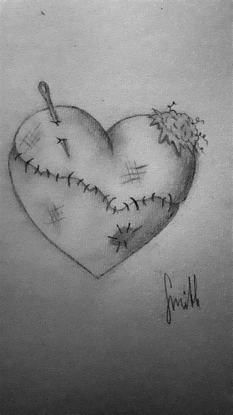 #Broken #Heart #BrokenHeart #Fixed #pierced #patch #pieces #fallingtopieces #scratches #cut # ...