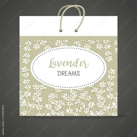 Lavender. A vector flower template for paper package. Background. Corporate style Stock Vector ...