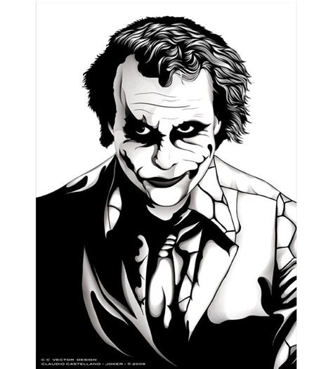 Joker Face Drawing Black And White