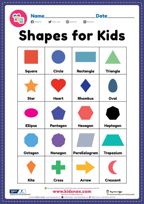 Shapes for Kids Printable - Free PDF for Preschool Children