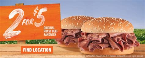 Hardee's Introduces New 2 for $5 Original Roast Beef Sandwiches Deal - The Fast Food Post