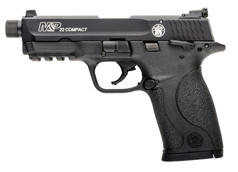 Smith & Wesson M&P22 Compact, 22LR Pistol with Threaded Barrel, Black (10199) - City Arsenal