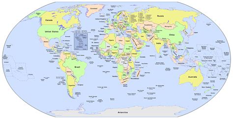 Printable World Map With Country Names | Images and Photos finder