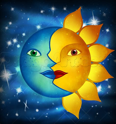 Simple Sun And Moon Drawing at PaintingValley.com | Explore collection of Simple Sun And Moon ...