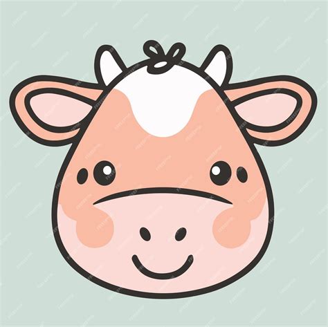 Cow Face Cartoon