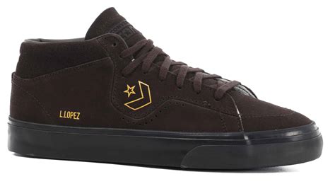 Converse Louie Lopez Pro Mid Skate Shoes - velvet brown/amarillo/black - Free Shipping | Tactics