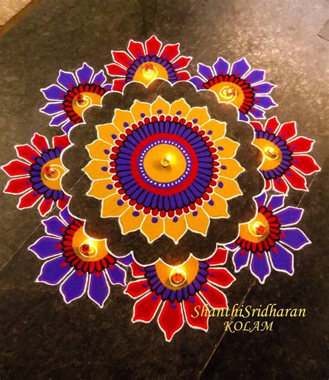 30 Beautiful Diwali Rangoli and Kolam Designs By Shanthi Sridharan