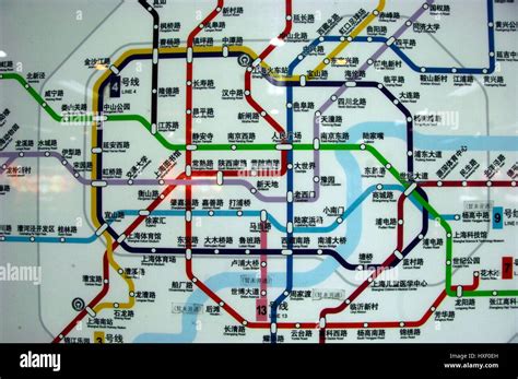 Metro Map in Shanghai, China Stock Photo - Alamy