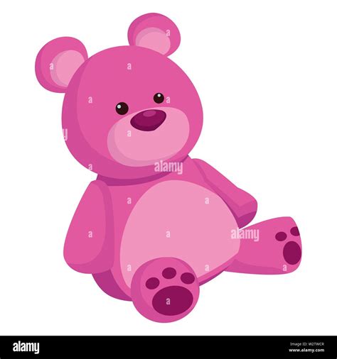 purple teddy bear cartoon symbol Stock Vector Image & Art - Alamy